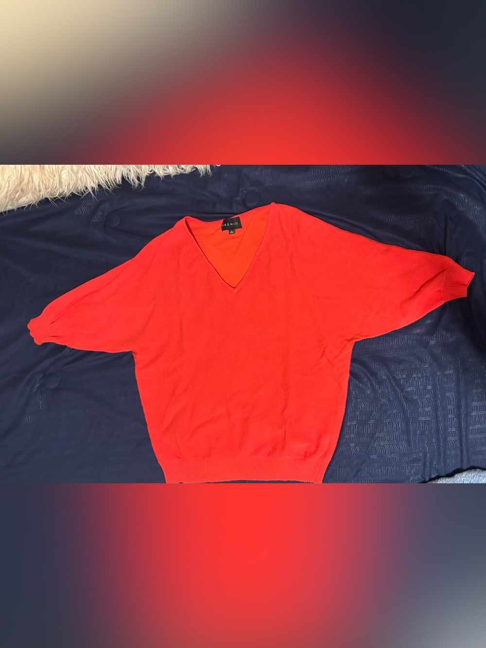 Premise Bright Red Crewneck Top